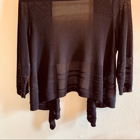 Dana Buchman—Woven Viscose Blend Open Cardigan - Picture 3 of 4